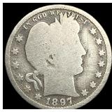1897-O Silver Barber Quarter NICELY  CIRCULATED