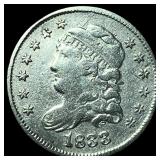 1833 Silver Capped Bust Half Dime CLOSELY  UNCIRC