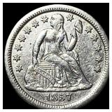 1857-O Silver Seated Liberty Dime CHOICE AU
