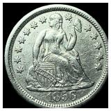 1856 Silver Seated Liberty Dime CLOSELY  UNCIRCUL