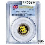 2011 Great Britain Gold 1/2 Sovereign 0.1176oz AGW