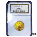 2003 $10 Gold Eagle 1/4oz AGW NGC MS69