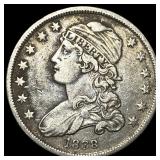 1838 Silver Capped Bust Quarter NEARLY  UNCIRCULA