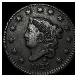 1827 Coronet Head Large Cent NEARLY  UNCIRCULATED