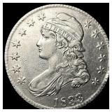 1833 Silver Capped Bust Half Dollar CHOICE AU