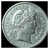 1904 Silver Barber Dime CHOICE BU