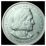 1892 Silver Columbian Half Dollar CHOICE AU