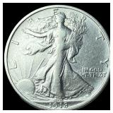 1918-D Silver Walking Liberty Half Dollar  CLOSEL