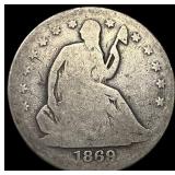 1869-S Silver Half Dollar CLOSELY  UNCIRCULATED