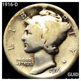 1916-D Mercury Dime NICELY CIRCULATED