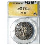 1803 Capped Bust Half Dollar ANACS VF35