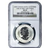 2009 $50 Palladium Canada Maple Leaf 10oz NGC MS69