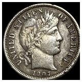 1907-S Silver Barber Dime CLOSELY  UNCIRCULATED