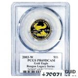 2003-W $10 Gold Eagle 1/4oz AGW PCGS PR69 DCAM