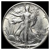 1945-S Silver Walking Liberty Half Dollar UNCIRCUL