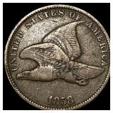 1858 Copper-Nickel Flying Eagle Cent LIGHTLY CIRCU