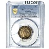 1858 Canada Silver 20C Blundered I in Victoria