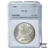 1887 Morgan Silver Dollar NNC MS64
