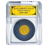 1856 $2.50 Gold Quarter Eagle Frankilin Mint