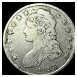 1836 Capped Bust Half Dollar LIGHTLY  CIRCULATED