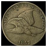 1857 Flying Eagle Cent NEARLY UNCIRCULATED