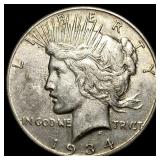 1934-S Silver Peace Dollar CLOSELY  UNCIRCULATED