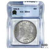 1902-S Morgan Silver Dollar ICG MS64