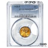 1929-D Wheat Cent PCGS MS65 RB