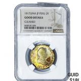 1817-LIMA Peru Silver 2 Reales NGC G Details