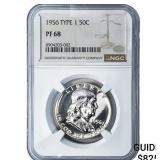 1956 Franklin Half Dollar NGC MPF68 Type 1