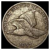 1857 Copper-Nickel Flying Eagle Cent LIGHTLY CIRCU