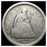 1877-S Silver Seated Liberty Quarter NICELY CIRCUL