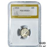 1913 Barber Dime PGA MS65+
