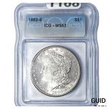 1882-S Morgan Silver Dollar ICG MS63