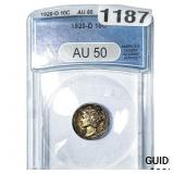 1920-D Mercury Silver Dime ANACS AU50