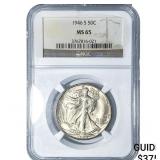 1946-S Walking Liberty Half Dollar NGC MS65
