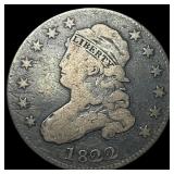1822 Silver Capped Bust Quarter NICELY  CIRCULATE