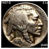 1937-D 3 Leg Buffalo Nickel HIGH GRADE