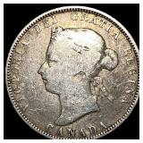 1886 Canada Silver 25 Cents NICELY CIRCULATED