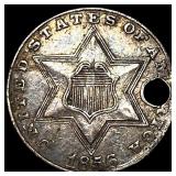 1856 Silver Three-Cent Piece HIGH GRADE