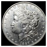 1887 Silver Morgan Dollar CLOSELY UNCIRCULATED