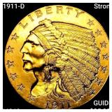 1911-D Strong $2.50 Gold Quarter Eagle CHOICE BU