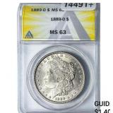1889-O Morgan Silver Dollar ANACS MS63