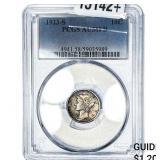 1923-S Mercury Silver Dime PCGS AU58 FB