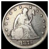 1875 Seated Liberty Twenty Cents LIGHTLY CIRCULATE