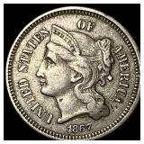 1867 Nickel Three-Cent Piece LIGHTLY CIRCULATED