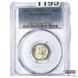 1939 Mercury Silver Dime PCGS MS66 FB
