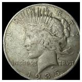 1935-S Silver Peace Dollar NEARLY  UNCIRCULATED