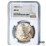 1884-CC Morgan Silver Dollar NGC MS62