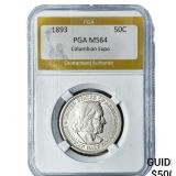 1893 Columbian Expo Half Dollar PGA MS64